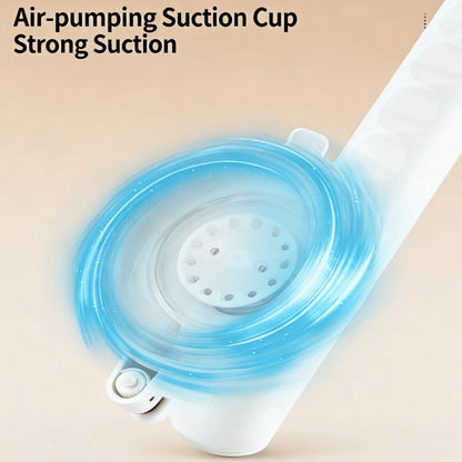 12 Inch Shower Grab Bar With Strong Suction Cups, No Drill Bathroom Safety Handle With Anti-Slip Grip, Portable Balance Assist Handrail For Elderly Seniors Handicap, Window Glass Door Pull Handle