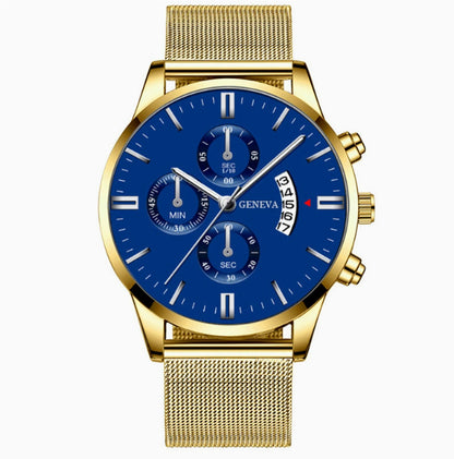 Mens Business Luxury Watches For Men Mesh Band Quartz Watch