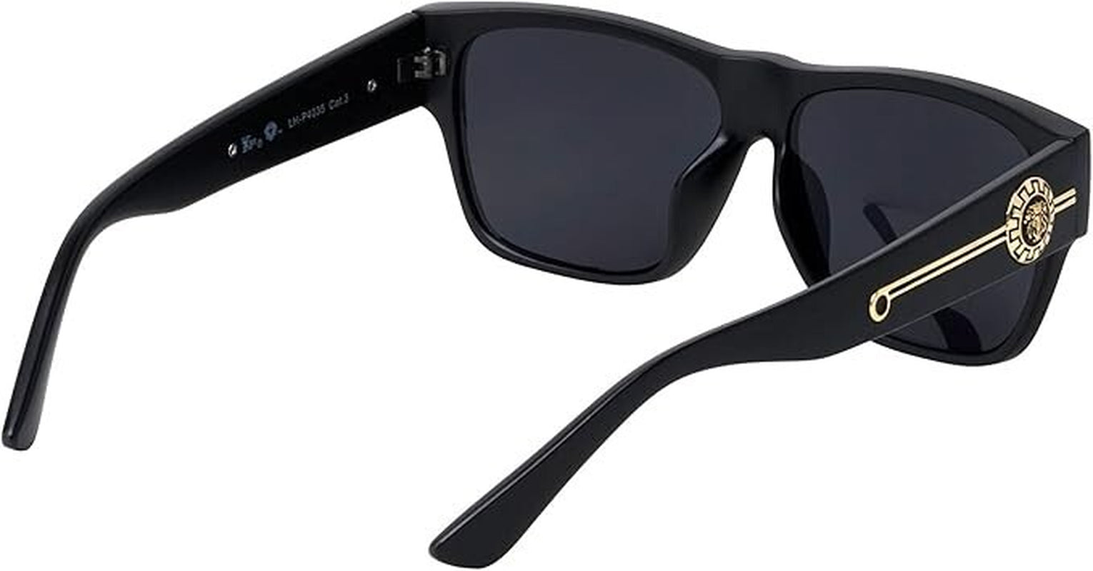 Men Sunglasses Fashion Design Tortoise Black Frame Hip Hop Style Square Shades