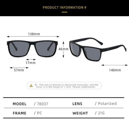 PC Polarized Outdoor Driving Box UV-proof Sunglasses