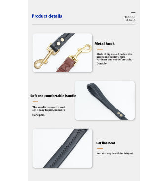 Roran High-grade PU Leather Pet Traction Belt