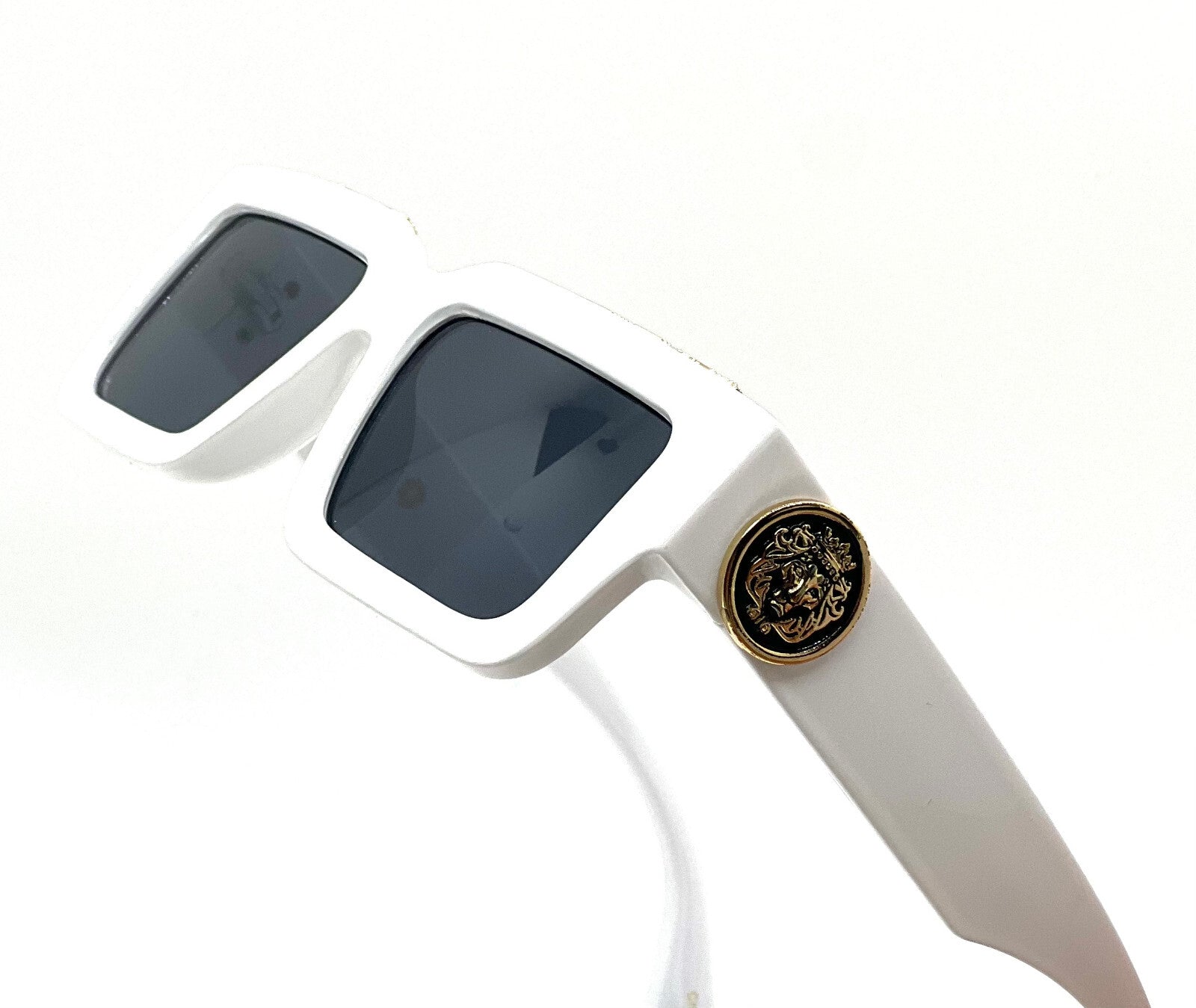 MEN SUNGLASSES HIP HOP SQUARE DESIGNER SHADES RETRO GOLD FRAME RAPPER FASHION