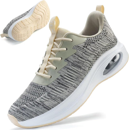 Wide Toe Box Shoes Women Air Cushion Road Running Shoes Extra Wide Width Sneakers Arch Support Gym Athletic Tennis Sneakers Lightweight Breathable Walking Shoes