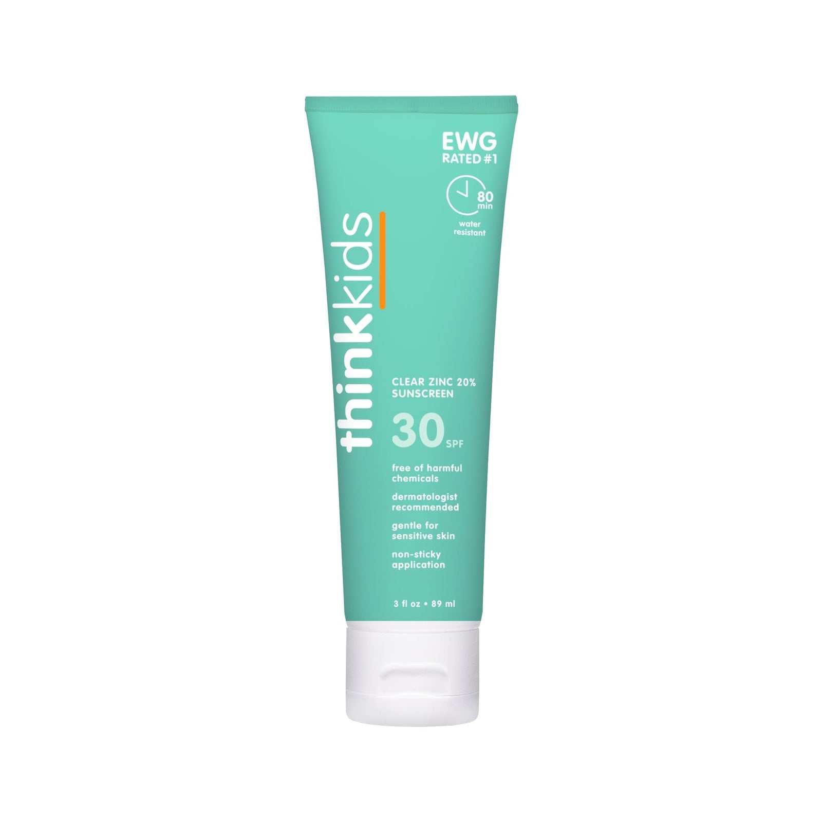 Thinksport Kids Sunscreen SPF 50 Water Resistant 3.01 Oz Mineral Formula