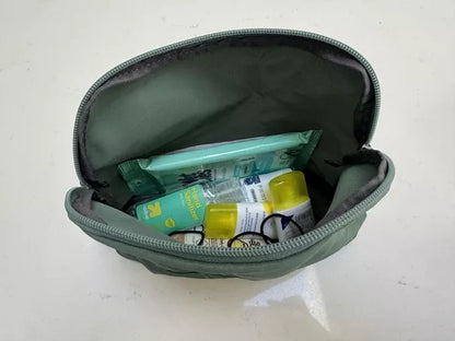 Travel Toiletry Bag – Solid Color, Zipper Closure, Luggage Accessory For Carry-On Or Suitcase