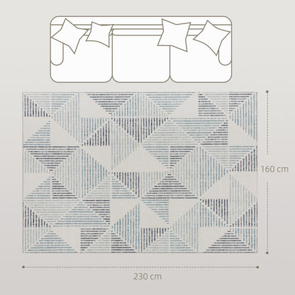 Modern Area Rug, Geometric Pattern Non-Slip Washable Rug, Soft Floor Carpet For Living Room, Bedroom, Dining Room, Home Office, 230 X 160 Cm, Multi-Coloured