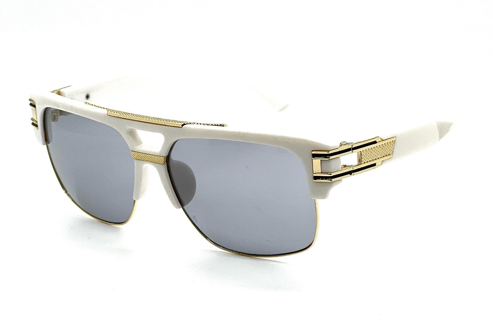 Designer Men Sunglasses Fashion Square Gold Hip Hop Model New Style Shades Blue