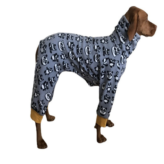 Dog Warm Clothes High Collar Printing Soft And Comfortable Pet Four-legged Clothing