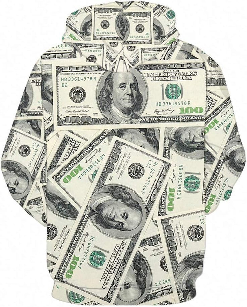 Money Hoodie Funny Sweatshirts for Men Hoodies Dollar Pullover 3D Clothing