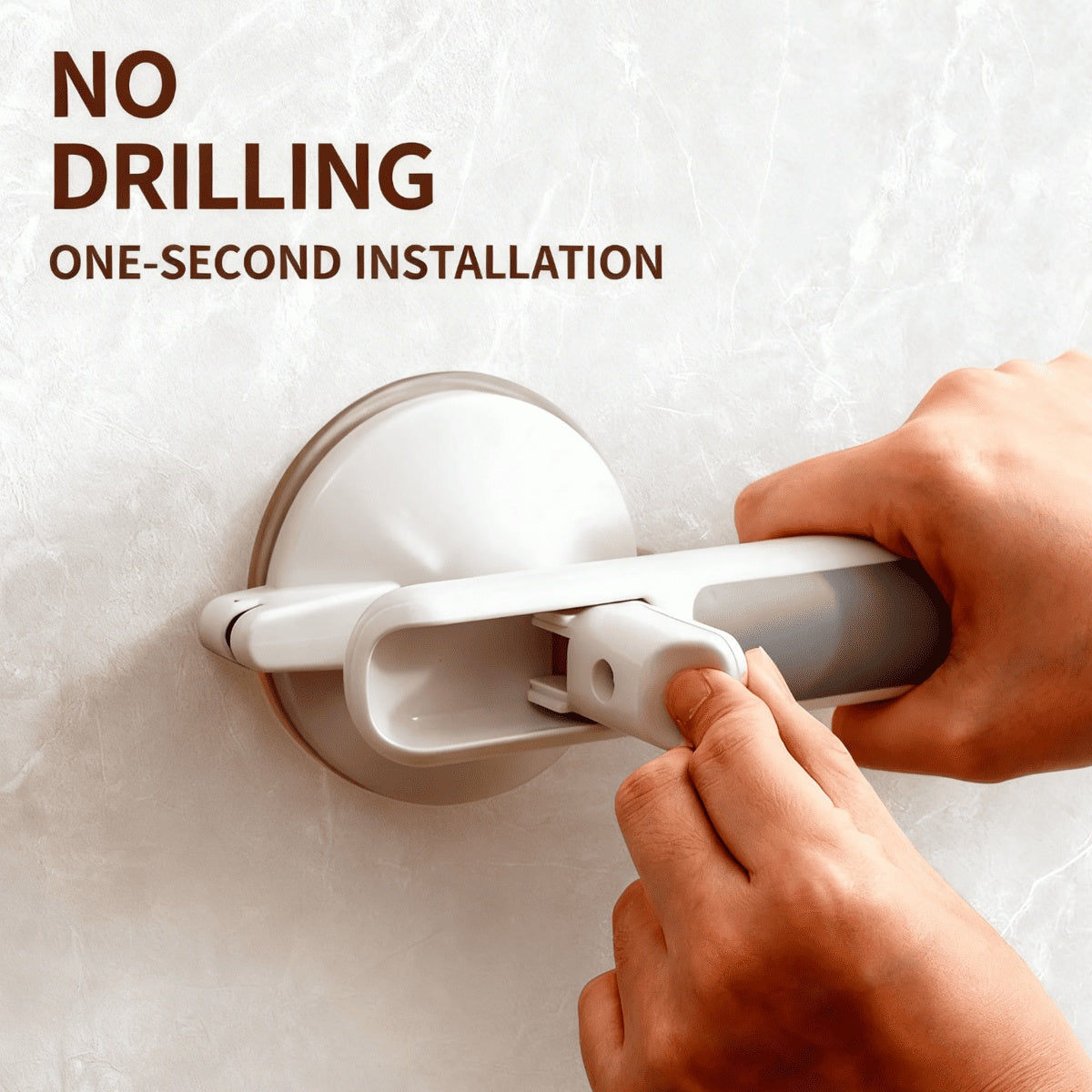 12 Inch Shower Grab Bar With Strong Suction Cups, No Drill Bathroom Safety Handle With Anti-Slip Grip, Portable Balance Assist Handrail For Elderly Seniors Handicap, Window Glass Door Pull Handle