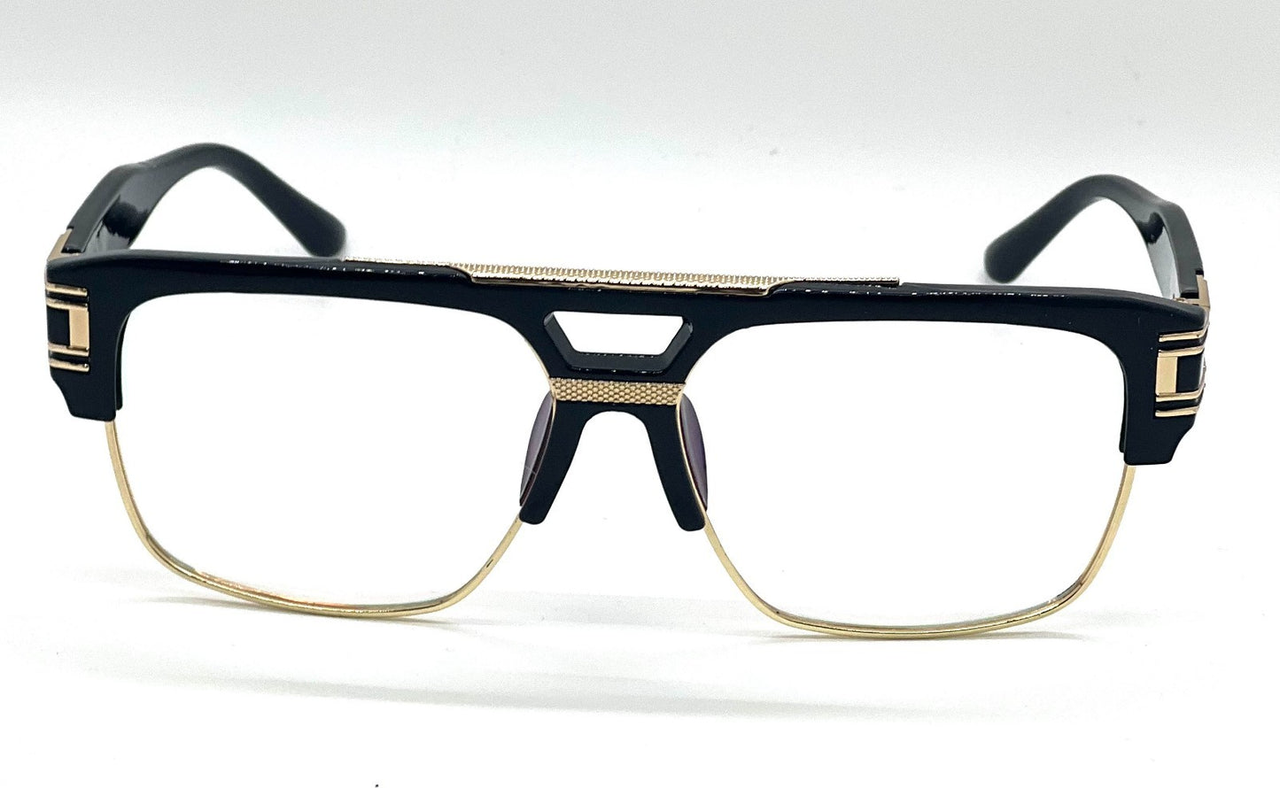 Designer Men Sunglasses Fashion Square Gold Hip Hop Model New Style Shades Blue