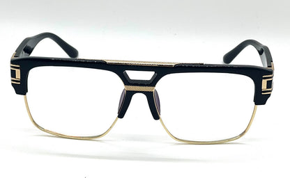 Designer Men Sunglasses Fashion Square Gold Hip Hop Model New Style Shades Blue