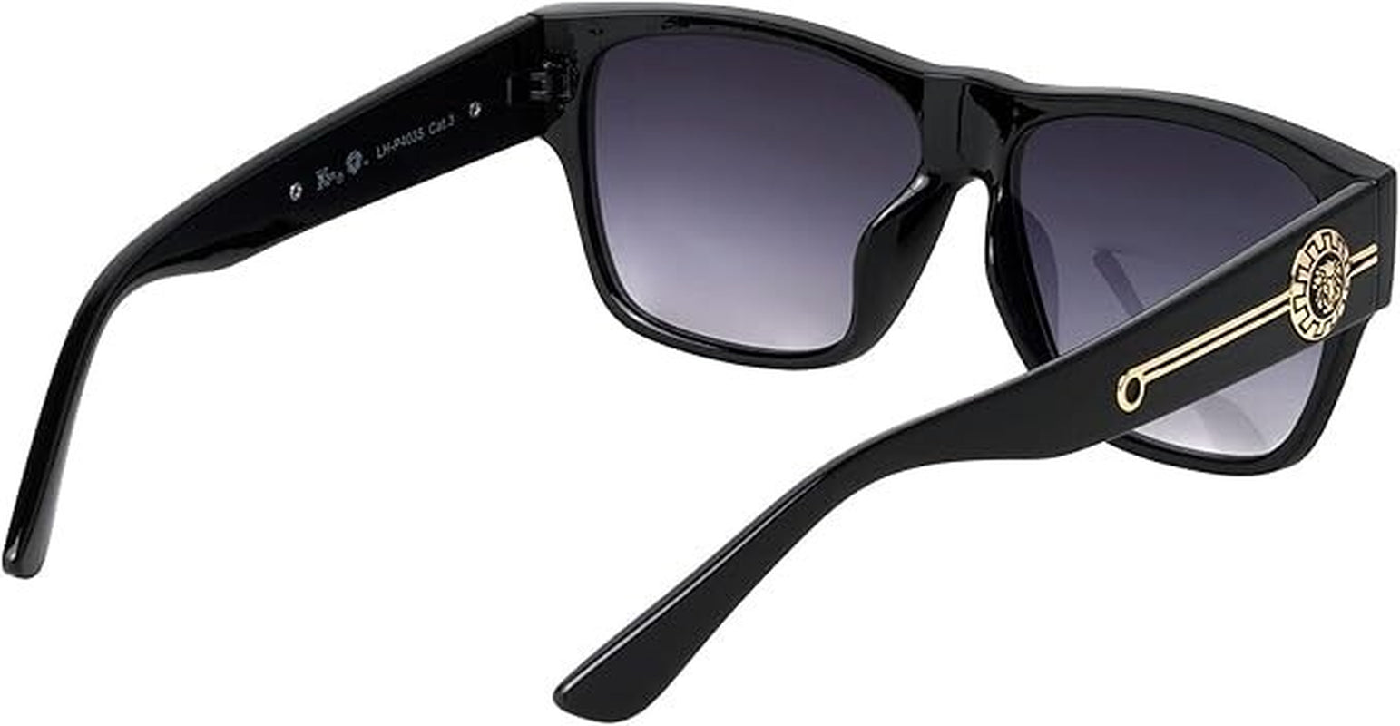 Men Sunglasses Fashion Design Tortoise Black Frame Hip Hop Style Square Shades
