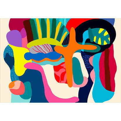 Colorful, Full-area Non-slip Dopamine-inspired Faux Cashmere Rug For The Living Room