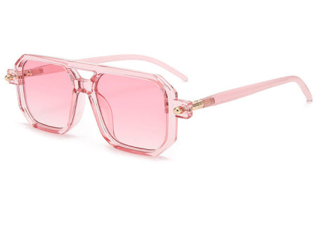Double Beam Square Frame Sunglasses