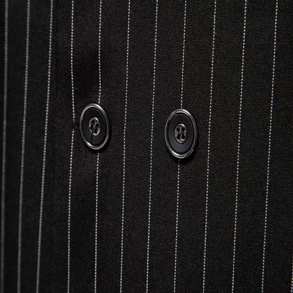 New Mens Stylish Vertical-striped Double-breasted Waistcoat