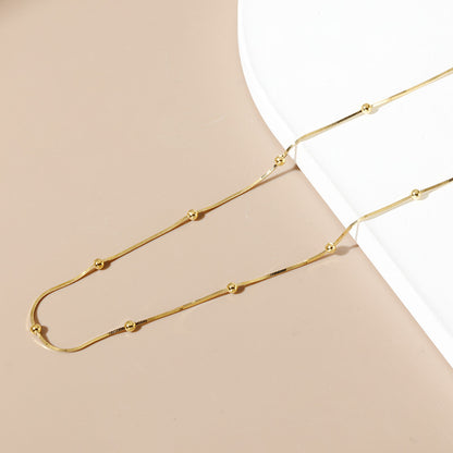 925 Sterling Silver Necklace For Women Ball Chain Necklaces Snake Bones Chain Qingdao Ornament