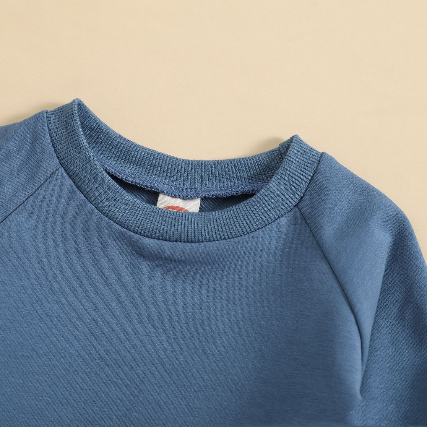 Boys' Solid Color Suit Round Neck Sweater Trousers