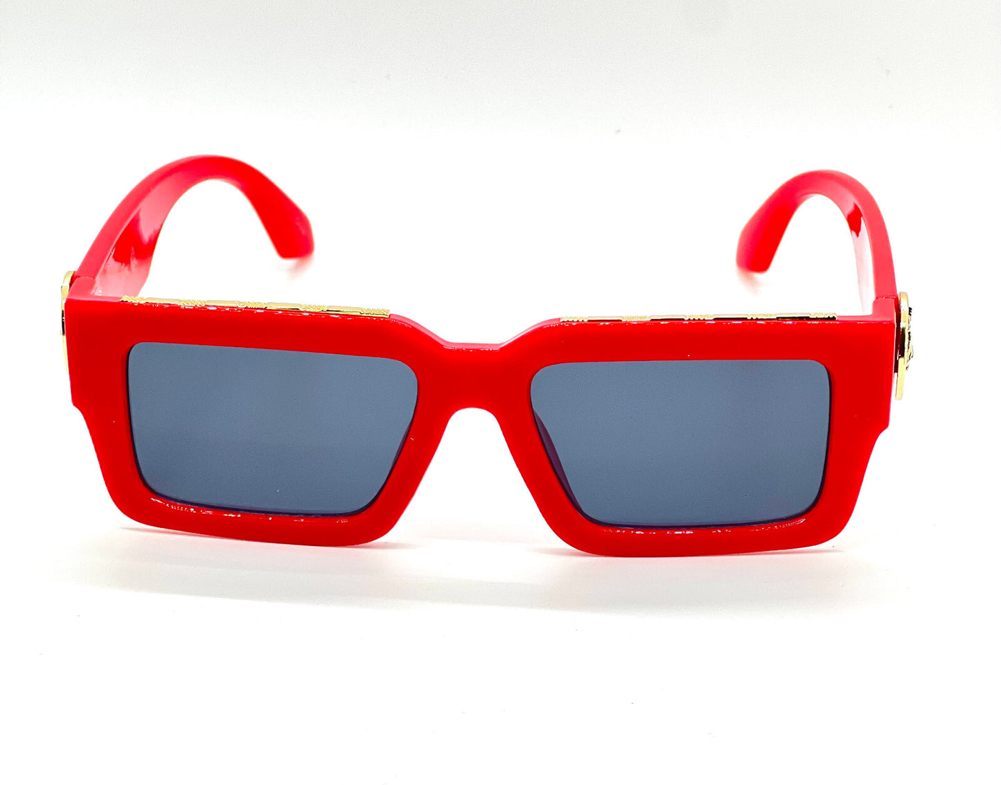 MEN SUNGLASSES HIP HOP SQUARE DESIGNER SHADES RETRO GOLD FRAME RAPPER FASHION