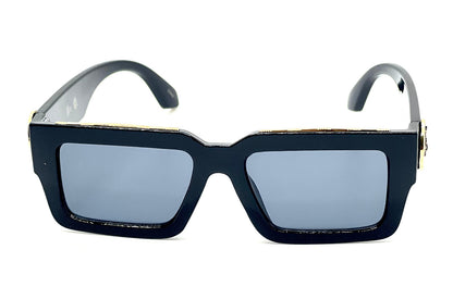 MEN SUNGLASSES HIP HOP SQUARE DESIGNER SHADES RETRO GOLD FRAME RAPPER FASHION