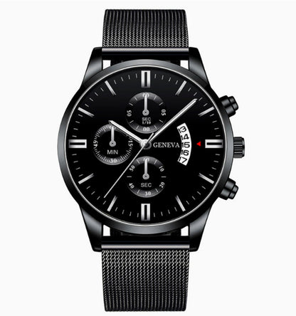Mens Business Luxury Watches For Men Mesh Band Quartz Watch