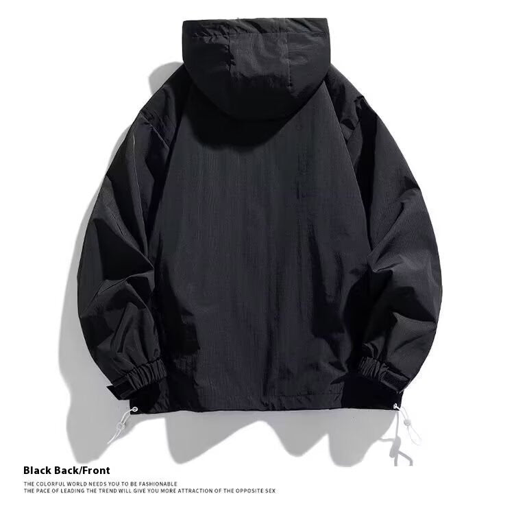 Half Zipper Pullover Men's Spring And Autumn New Hooded Fir Sweater