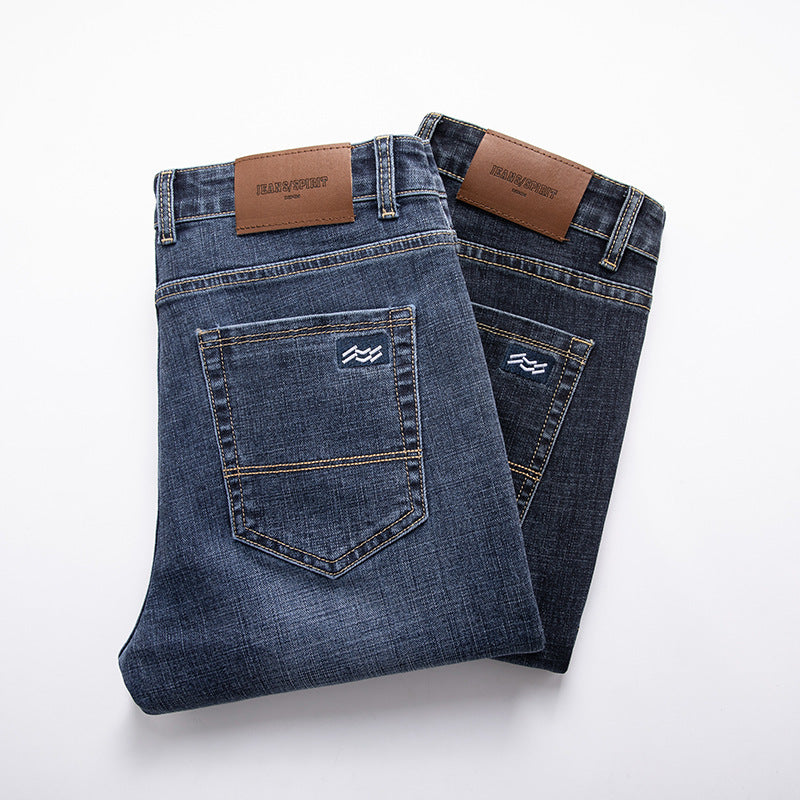 Affordable Luxury Denim Jeans For Men SpringAutumn  New Arrival High-End Stretch Business Style