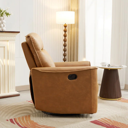 Tayani 31.5" Wide Modern Comfortable Upholstered Swivel and Rocker Manual Recliner