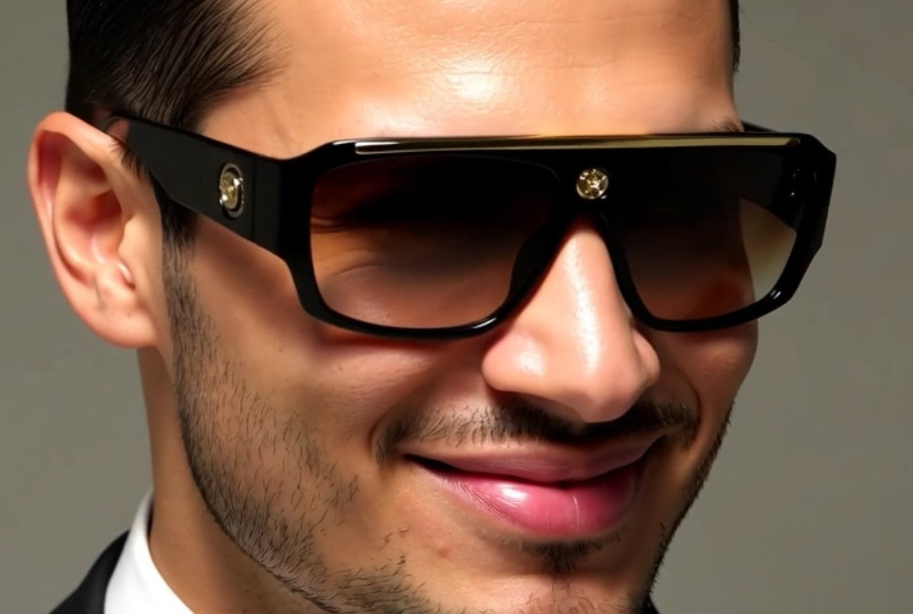 Gafas De Sol Lentes De Moda Para Hombres Grande Style Men Sunglasses Brown Lens