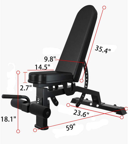 Adjustable Strength Training Bench Press Home Full Body Workout Foldable Weight Benches Gym Multi-functional Fitness Dumbbell Chair