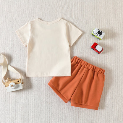 Short Sleeve Suit Summer Cotton Boy