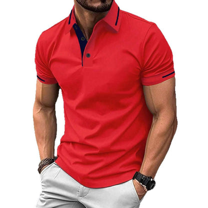 Mens Breathable Casual Short-Sleeve Shirt For Business Commuting
