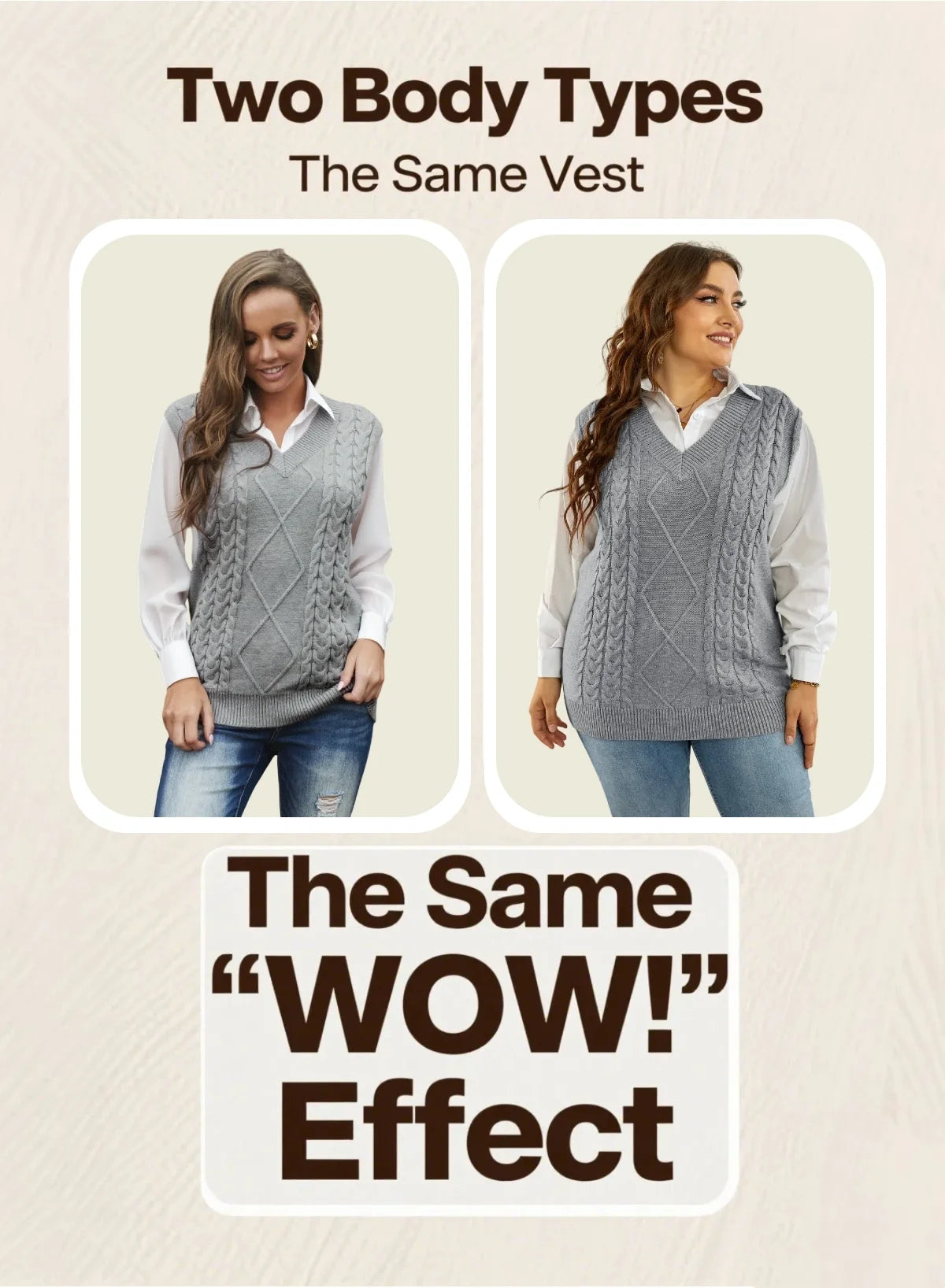 Women'S Loose Fit Classic Vintage Sweater Vest Dressy Casual Sleeveless Pullover