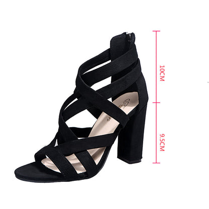 Large Size Thick Heel Women's Sandals