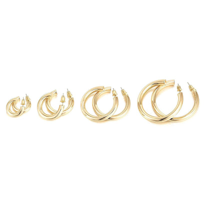 Glossy Round Earrings Jewelry Women