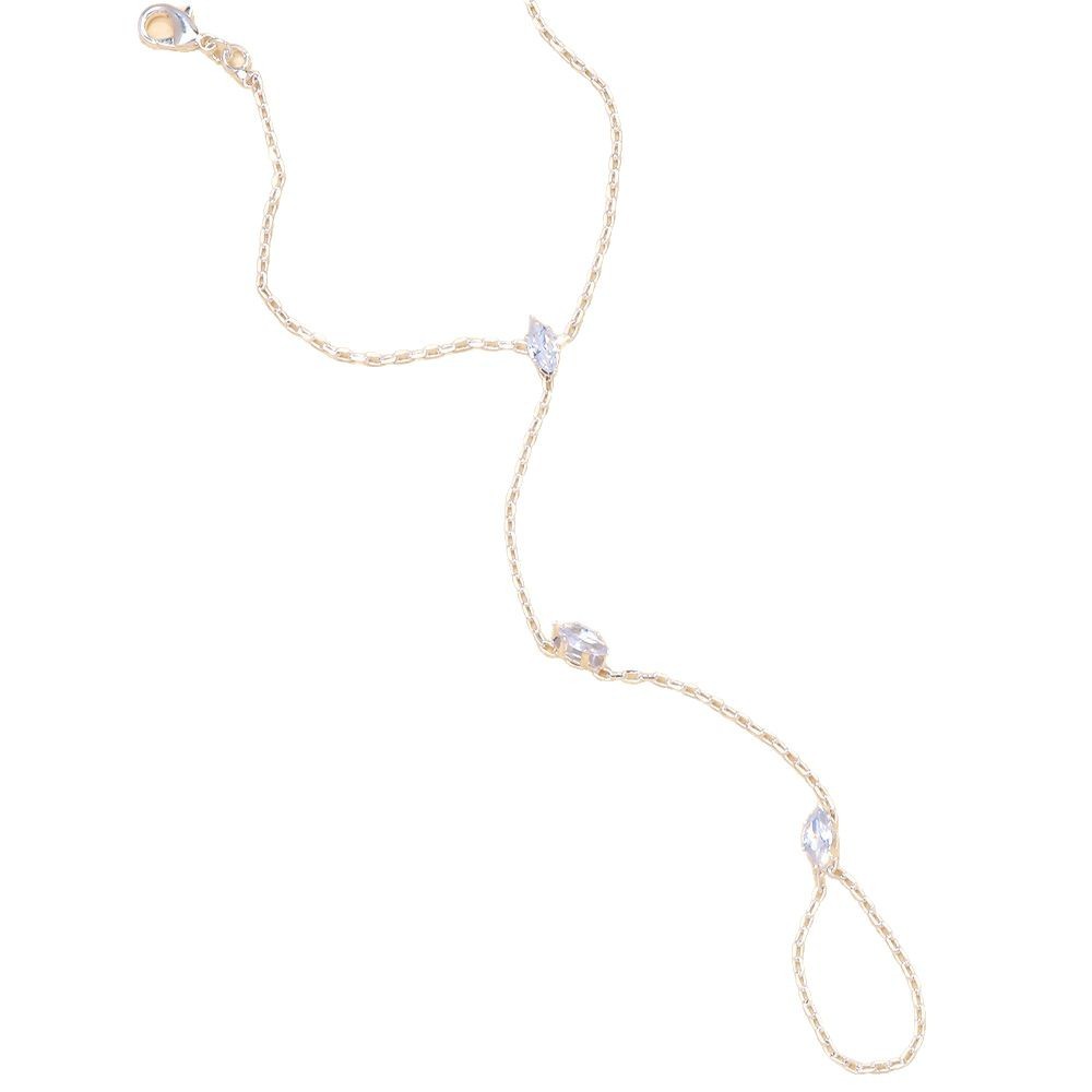 Minimalist Ultra-glamorous Marquise-cut Zircon Fingerless Bracelet
