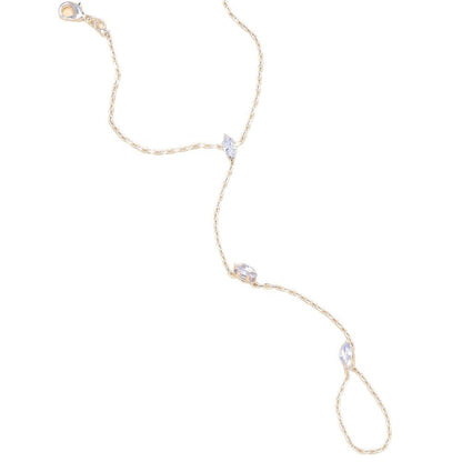 Minimalist Ultra-glamorous Marquise-cut Zircon Fingerless Bracelet