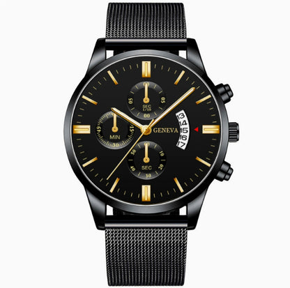 Mens Business Luxury Watches For Men Mesh Band Quartz Watch