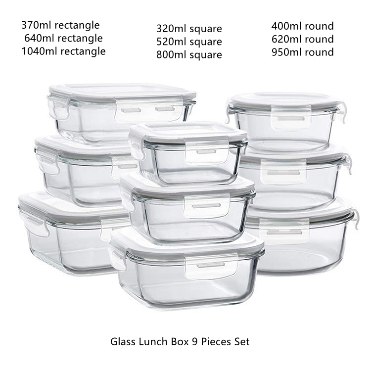 Glass Lunch Box Microwave Lunch Box Separation Type