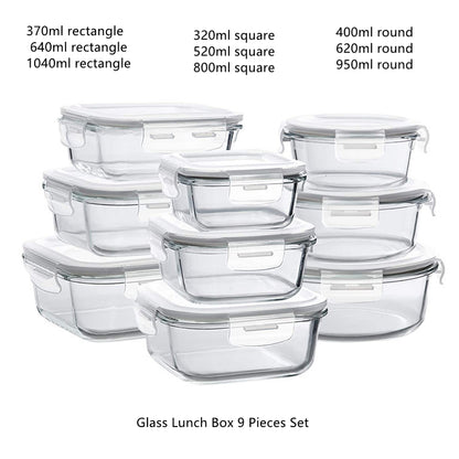 Glass Lunch Box Microwave Lunch Box Separation Type