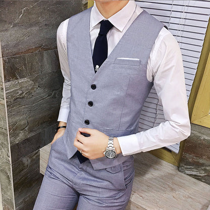 Mens Slim-Fit SpringAutumn Suit Vest