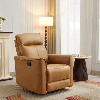 Tayani 31.5" Wide Modern Comfortable Upholstered Swivel and Rocker Manual Recliner