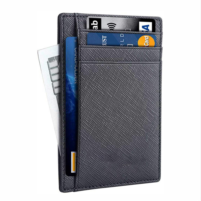 Men's Genuine Leather Anti-theft Swiping Card Holder