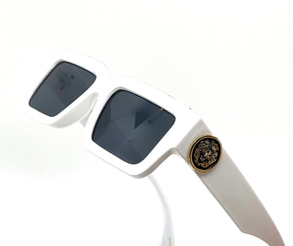 MEN SUNGLASSES HIP HOP SQUARE DESIGNER SHADES RETRO GOLD FRAME RAPPER FASHION