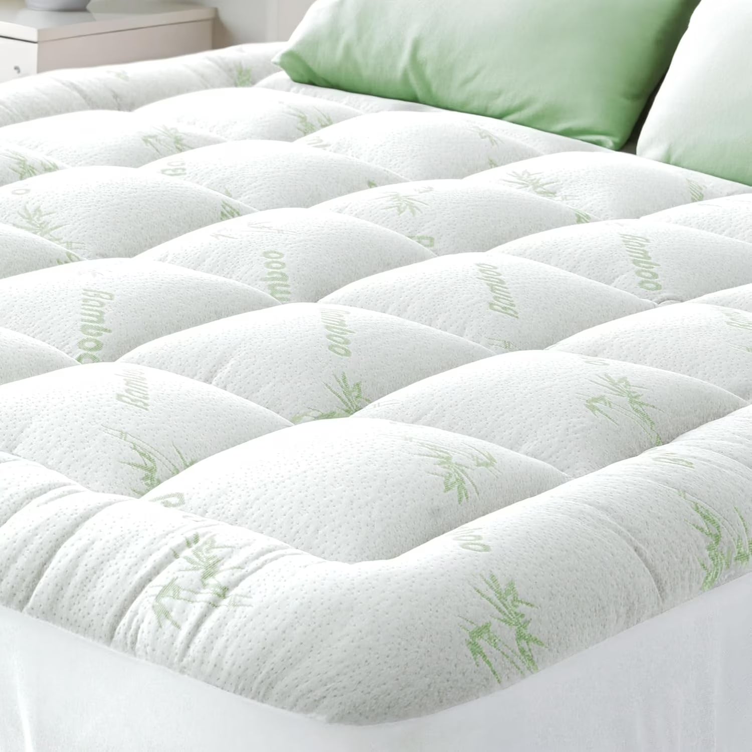 Bamboo Full Size Mattress Topper, Mattress Pad, Mattress Cover 54X75 Inches