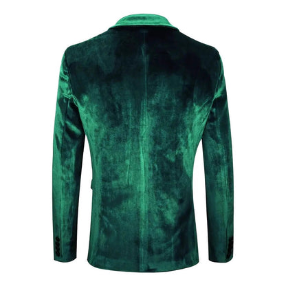 Velvet Blazer For Men Slim-fit Wedding Suit