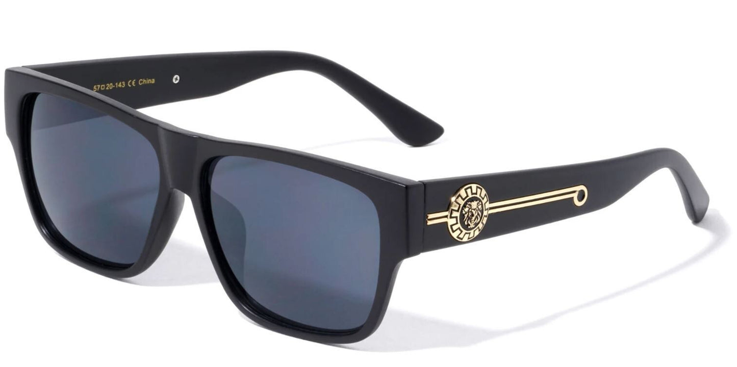 Men Sunglasses Fashion Design Tortoise Black Frame Hip Hop Style Square Shades