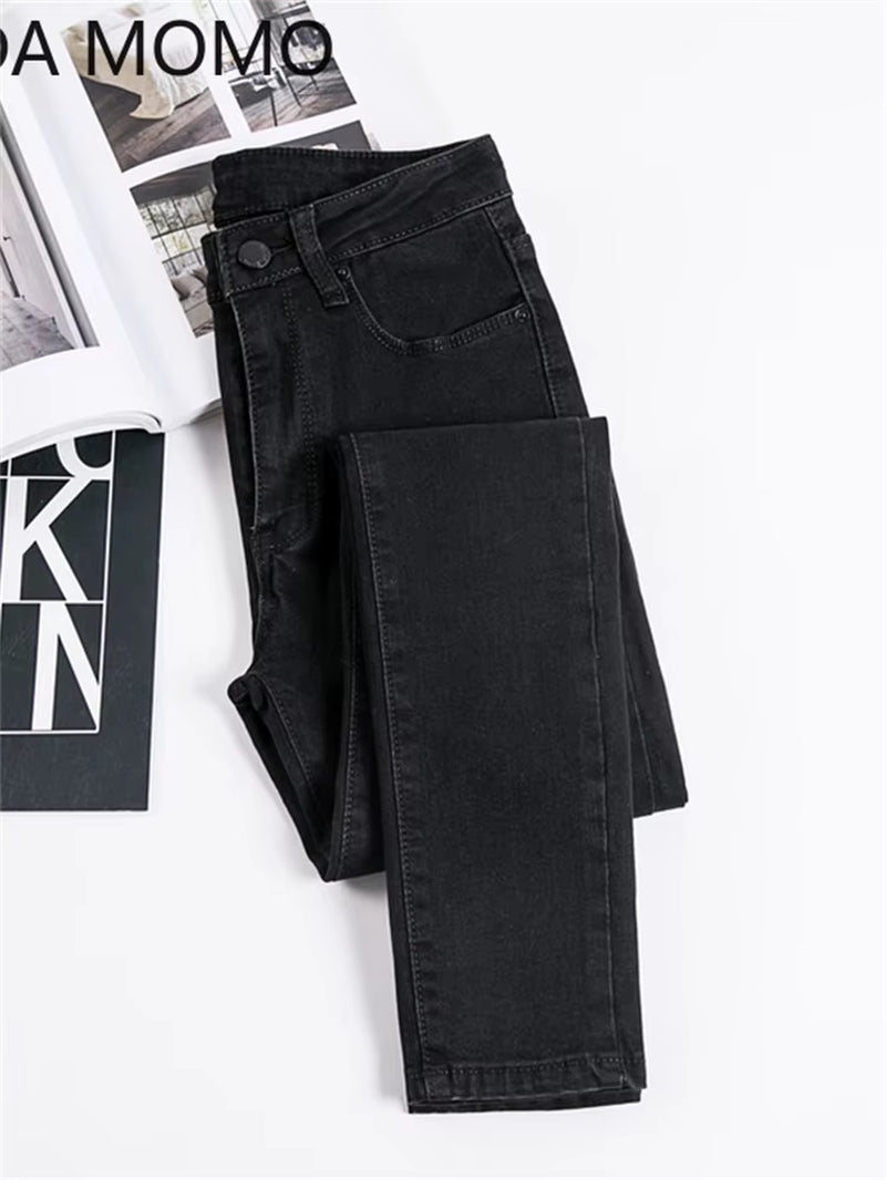 Jeans Female Denim Pants Black Color Womens Jeans Woman Donna Stretch Bottoms Skinny Pants for Women Trousers