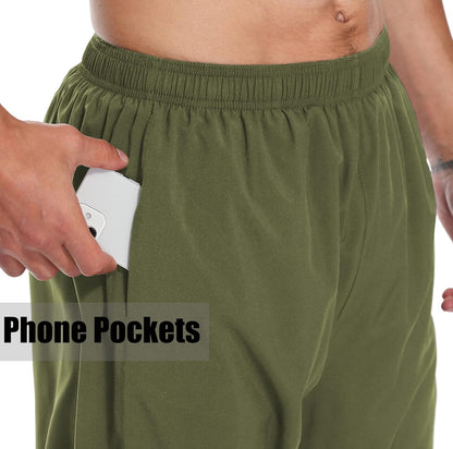 Men'S 5 Inch Running Shorts Quick Dry Lightweight Athletic Gym Workout Shorts with Pockets