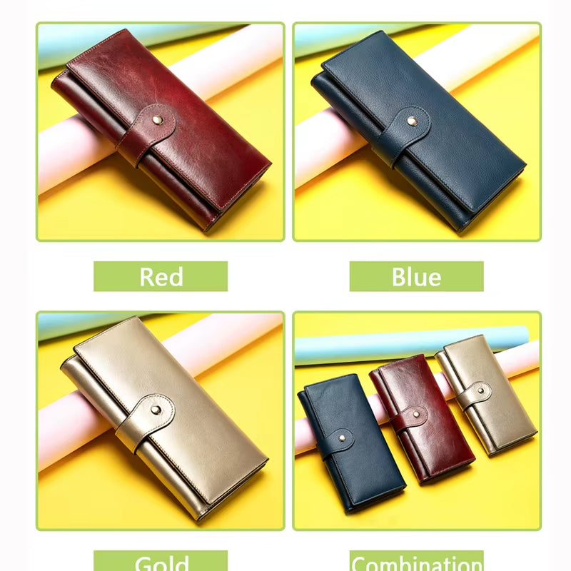 Genuine Leather Women'S Wallets for Cards Coin Purse